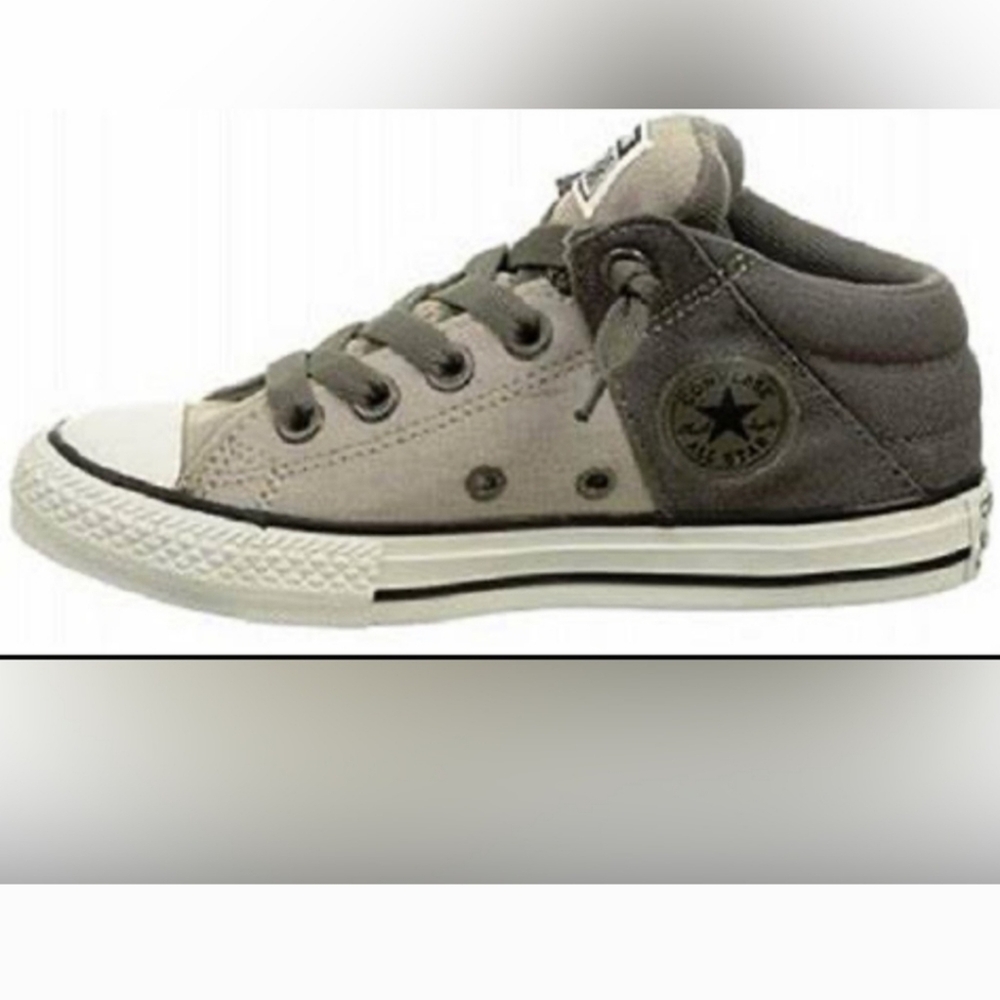 Converse All Star Youth Kids Canvas Cushioned Padded Tongue Gray Dark Gray Sz 3